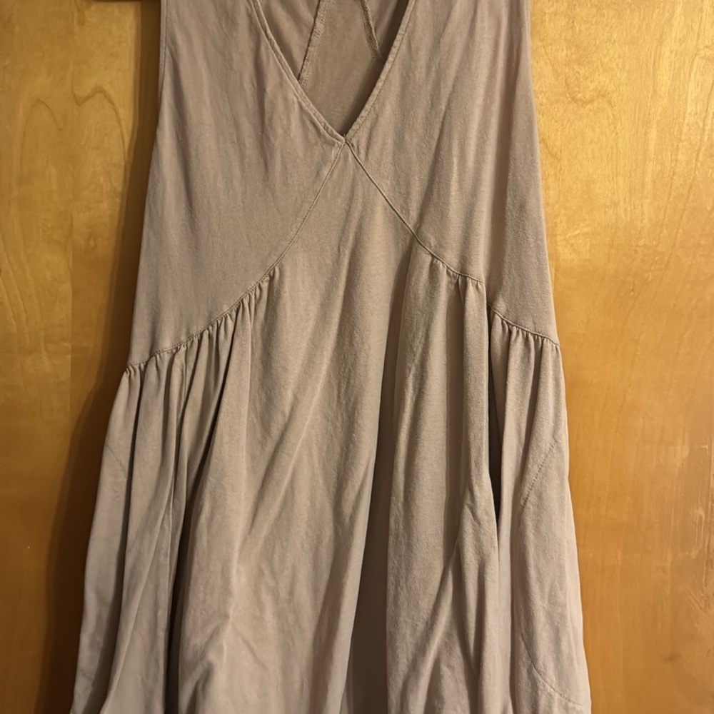 Beige Sleeveless Dress
